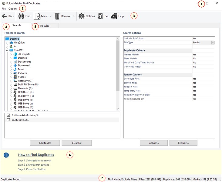 Find Duplicates window